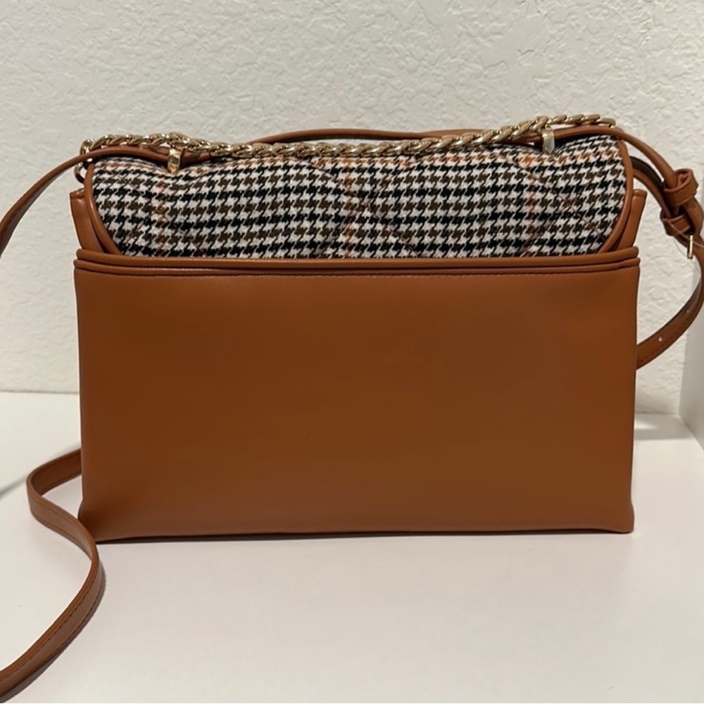 A New Day Plaid Crossbody Bag With Gold Chain - Picture 3 of 16